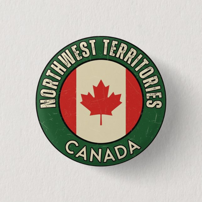 Northwest Territories Canada 3 Cm Round Badge (Front)