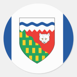 NORTHWEST TERRITORIES FLAG CLASSIC ROUND STICKER
