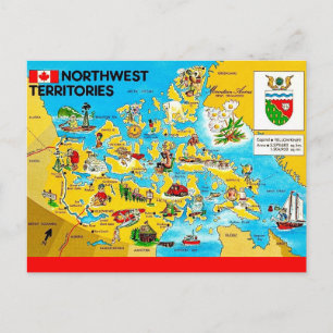 Northwest Territories Map Postcard
