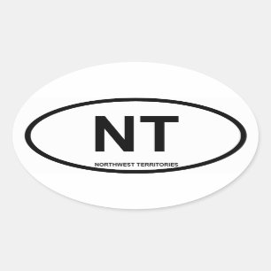 Northwest Territories "NT" Oval Sticker