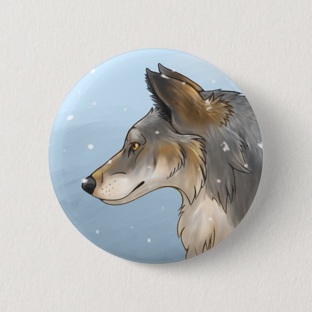 Northwestern Wolf 6 Cm Round Badge (Front)
