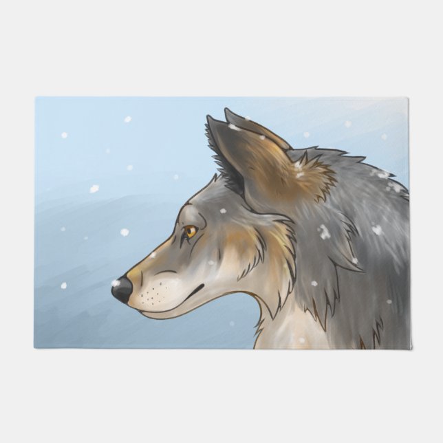 Northwestern Wolf Doormat (Front)