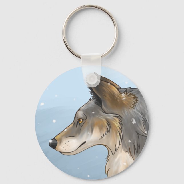 Northwestern Wolf Key Ring (Front)