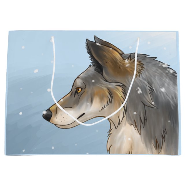 Northwestern Wolf Large Gift Bag (Front)