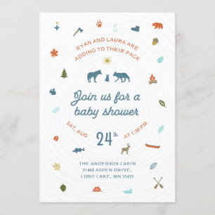 Northwoods Baby Shower Invitation