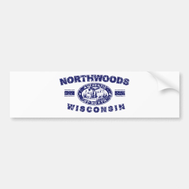 Northwoods-Distressed-[Conv Bumper Sticker (Front)