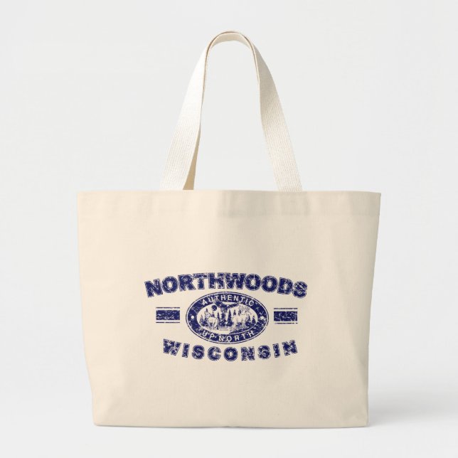 Northwoods-Distressed-[Conv Large Tote Bag (Front)
