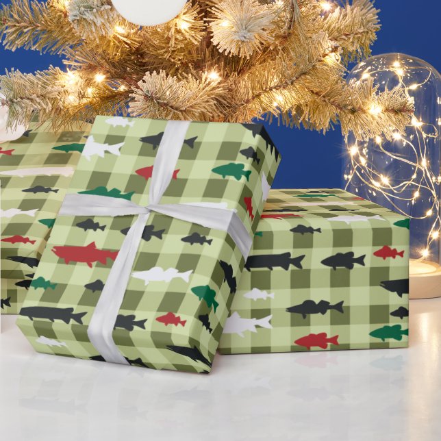 Northwoods Fishmas Wrapping Paper (Holidays)
