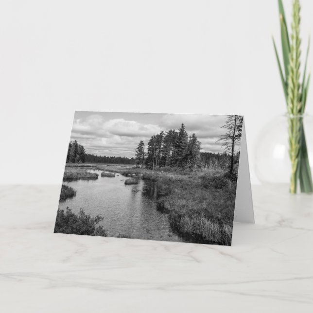 Northwoods Lake Greeting Card (Front)