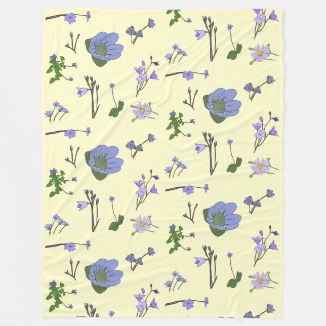 Northwoods Natural Purples fleece blanket (Front)