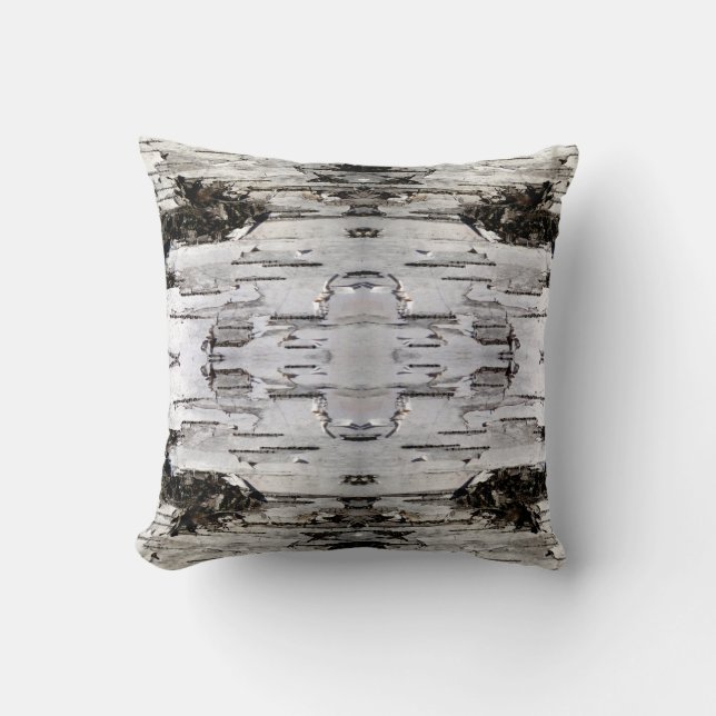 Northwoods Theme Birch Bark Cushion (Front)