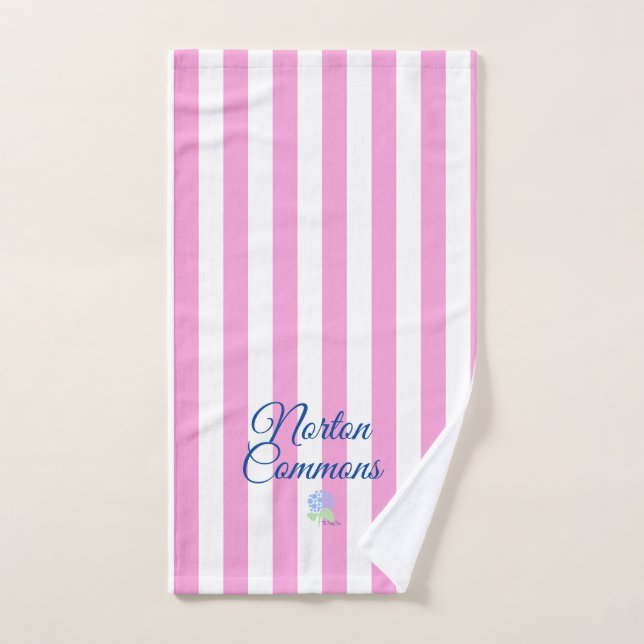 Norton commons hand towel pink stripe (Hand Towel)