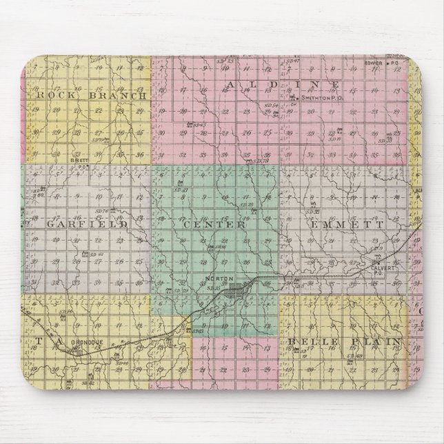 Norton County, Kansas Mouse Mat (Front)