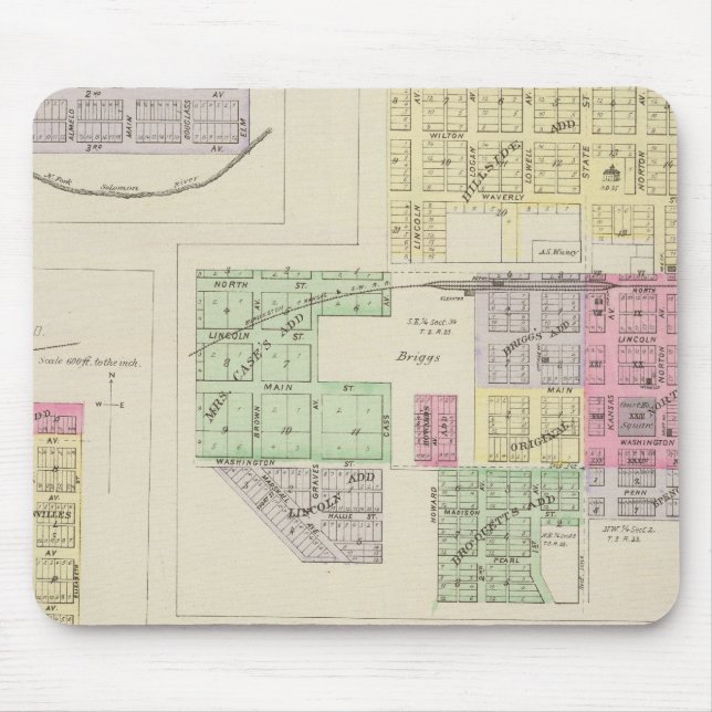 Norton, Lenora, Almena, Densmore, Almelo, Kansas Mouse Mat (Front)