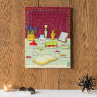 Noruz Haft Sin Table Canvas Print