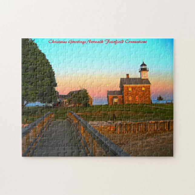 Norwalk Fairfield Connecticut. Christmas Greetings Jigsaw Puzzle (Horizontal)