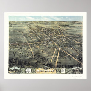 Norwalk, OH Panoramic Map - 1870 Poster