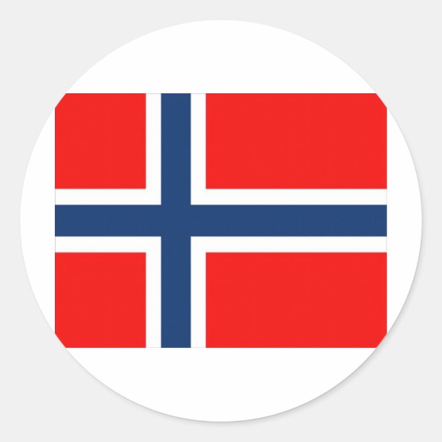 norway2 classic round sticker (Front)