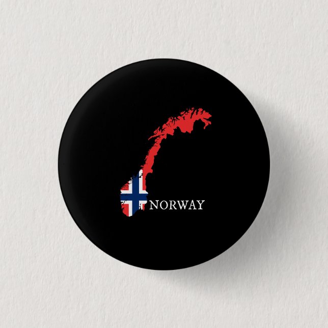 Norway 3 Cm Round Badge (Front)