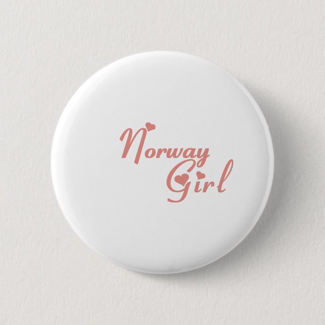 Norway 6 Cm Round Badge (Front)