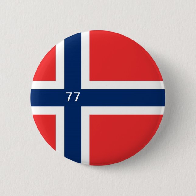 NORWAY 77 6 CM ROUND BADGE (Front)