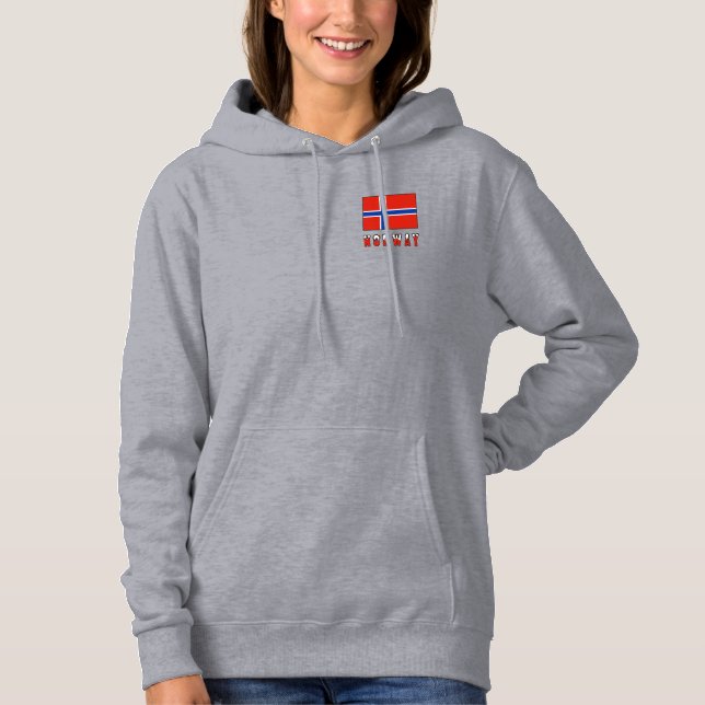 Norway and Norwegian Flag Hoodie (Front)