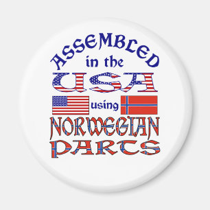 Norway and Norwegian Flag Magnet