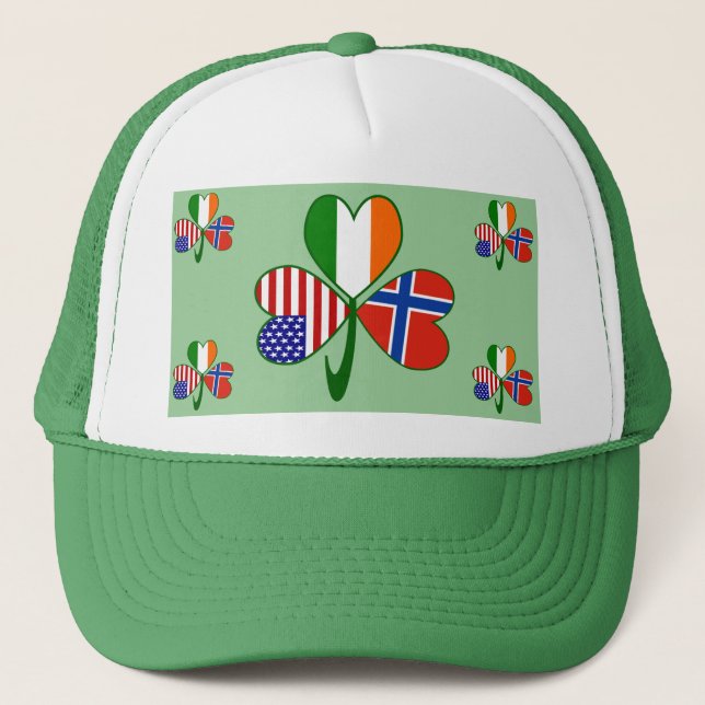 Norway and Norwegian Flag Trucker Hat (Front)