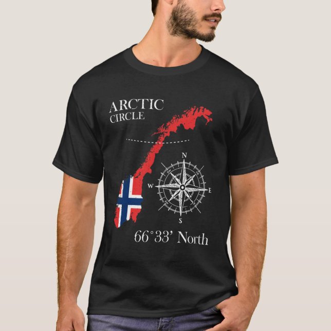 Norway Arctic Circle Polar North Norge Norwegian F T-Shirt (Front)