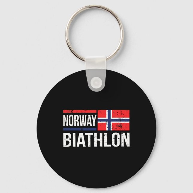 Norway Biathlon Target Skiing Shooting Competition Key Ring (Front)