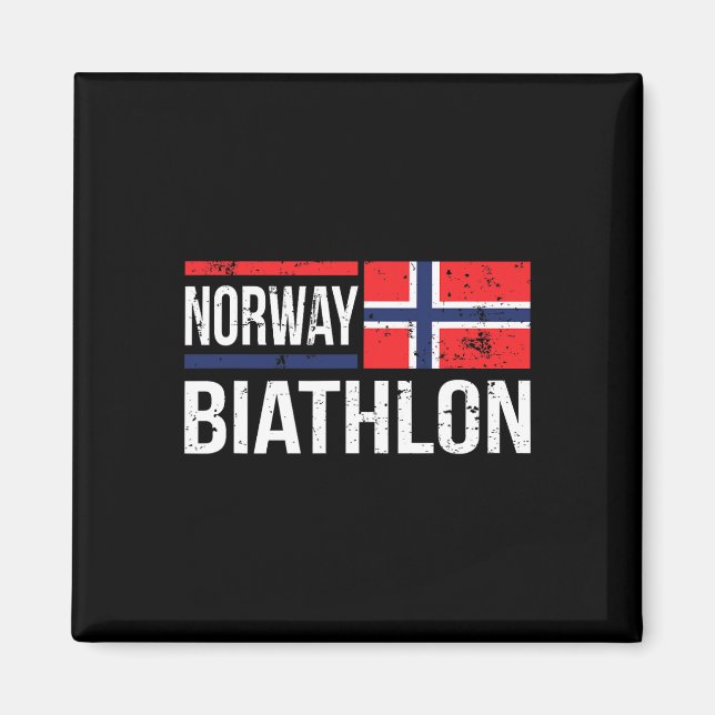Norway Biathlon Target Skiing Shooting Competition Magnet (Front)