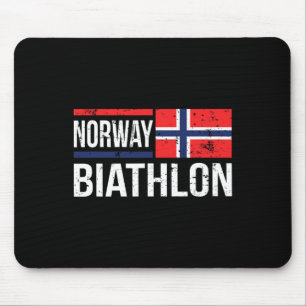 Norway Biathlon Target Skiing Shooting Competition Mouse Mat