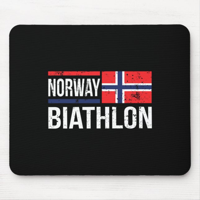 Norway Biathlon Target Skiing Shooting Competition Mouse Mat (Front)