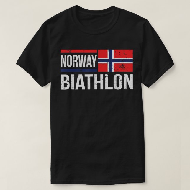 Norway Biathlon Target Skiing Shooting Competition T-Shirt (Design Front)