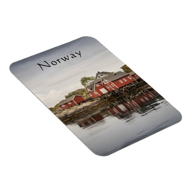 Norway Boat Houses Souvenir Magnet (Right Side)