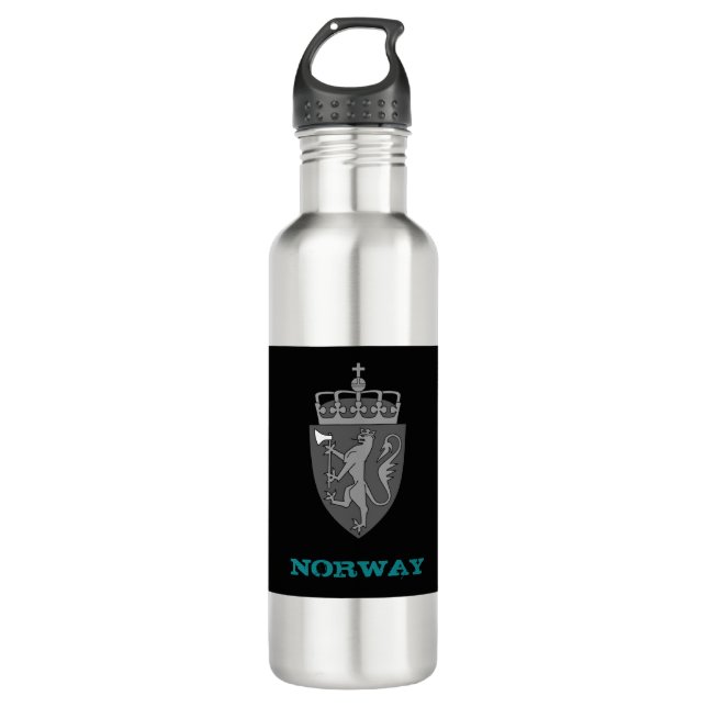 Norway Bottle, Norwegian coat of arms / flag 710 Ml Water Bottle (Front)