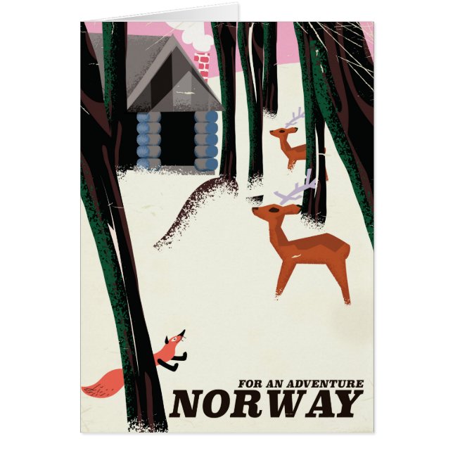 Norway cartoon travel poster (Front)