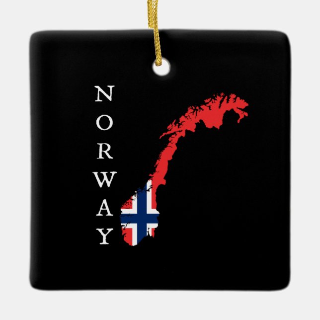 Norway Ceramic Ornament (Front)