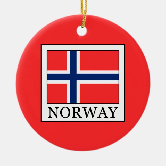 Norway Ceramic Tree Decoration (Front)