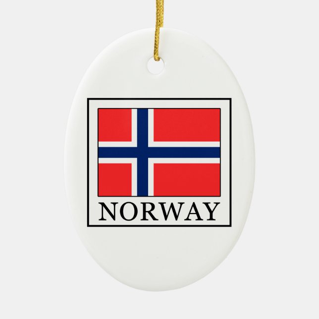 Norway Ceramic Tree Decoration (Front)