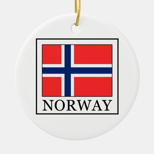 Norway Ceramic Tree Decoration (Front)