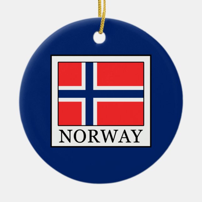 Norway Ceramic Tree Decoration (Front)