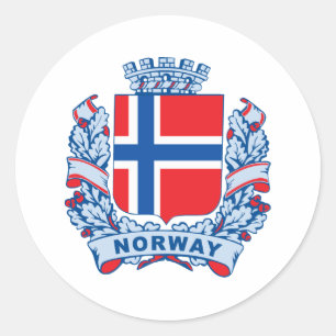 Norway Classic Round Sticker