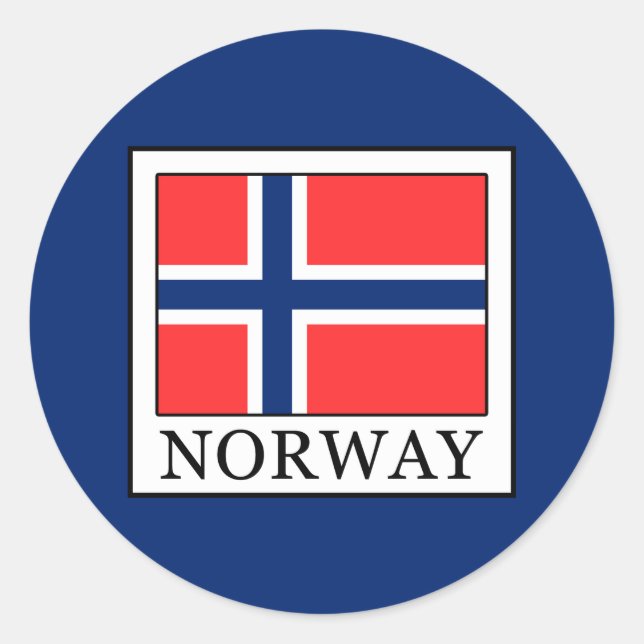 Norway Classic Round Sticker (Front)