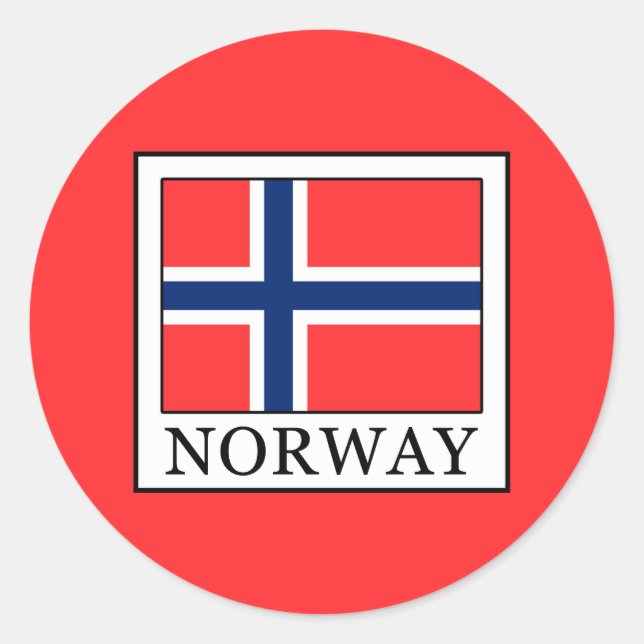 Norway Classic Round Sticker (Front)