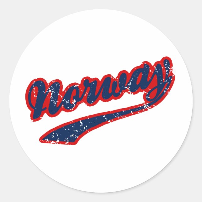 Norway Classic Round Sticker (Front)