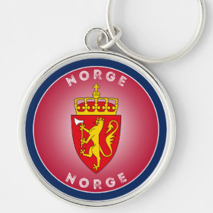 Norway Coat of Arms Circle Shape Key Ring