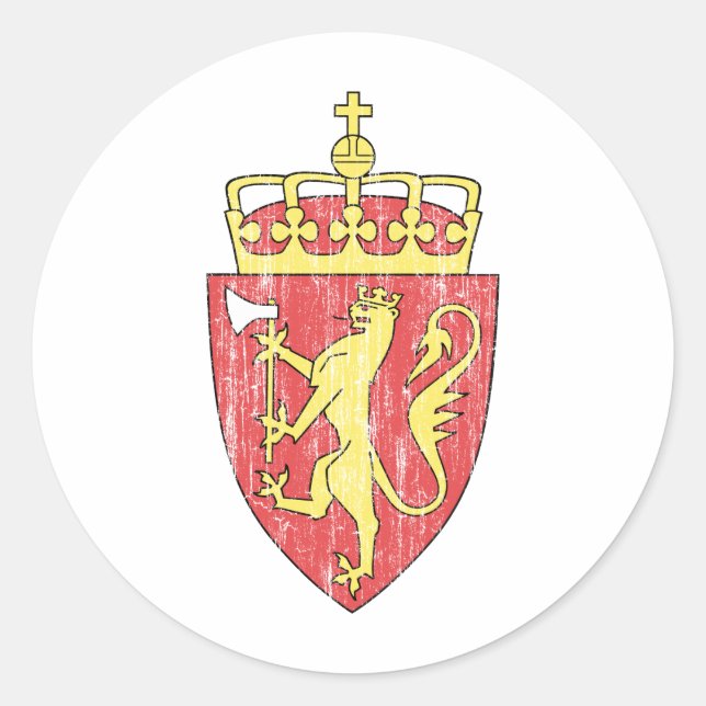Norway Coat Of Arms Classic Round Sticker (Front)