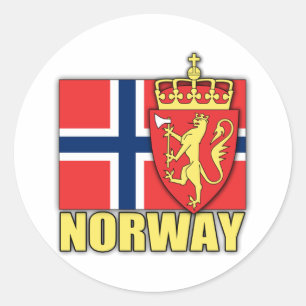 Norway Coat of Arms Classic Round Sticker