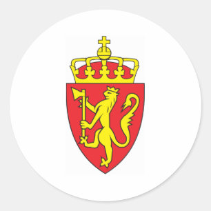 Norway Coat Of Arms Classic Round Sticker
